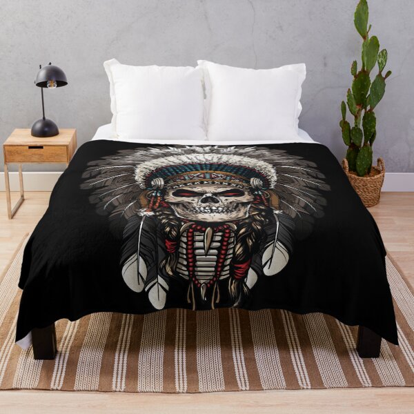 Item preview, Undead Apache Skeleton Tribal Leader Warrior designed and sold by ozunu.