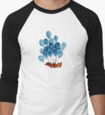 Dackel Hund und Ballons Baseballshirt für Männer