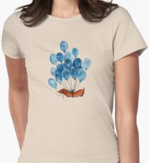 Camiseta entallada para mujer Perro Dachshund y globos