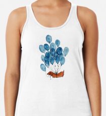 Dachshund dog and balloons Racerback Tank Top