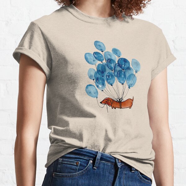 Dachshund dog and balloons Classic T-Shirt