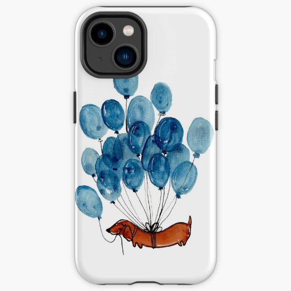 Dachshund dog and balloons iPhone Tough Case
