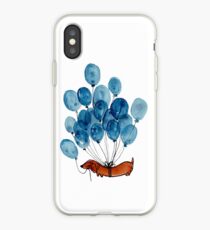 Dachshund dog and balloons iPhone Case