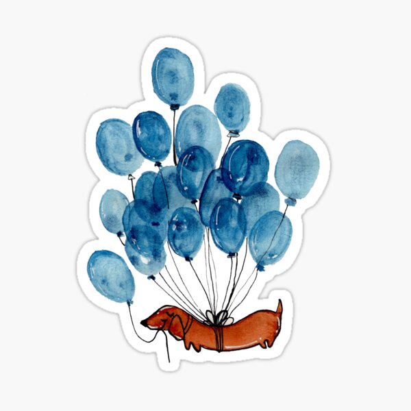 Blue Balloons Sticker