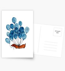 Dachshund dog and balloons Postcards