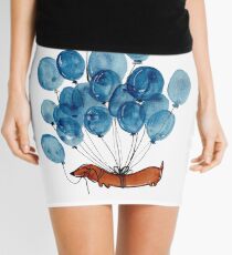 Dackel Hund und Ballons Minirock