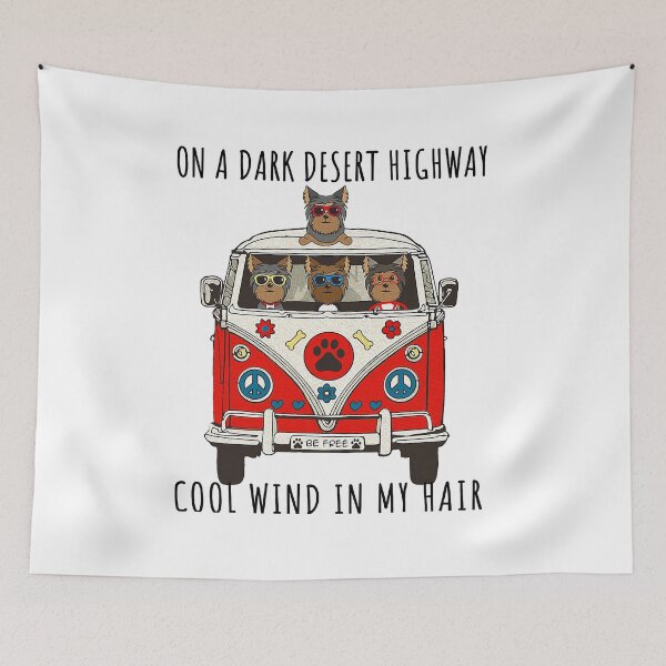 Item preview, Yorkshire Terrier Artwork Painting Yorkie Desert Highway  designed and sold by AseretMcconna.