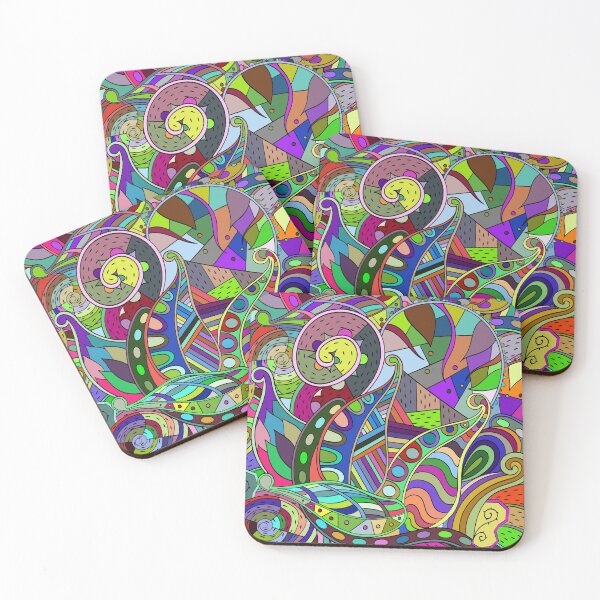 Item preview, psychedelic motley Doodle Art pattern designed and sold by JustMindBlowing.