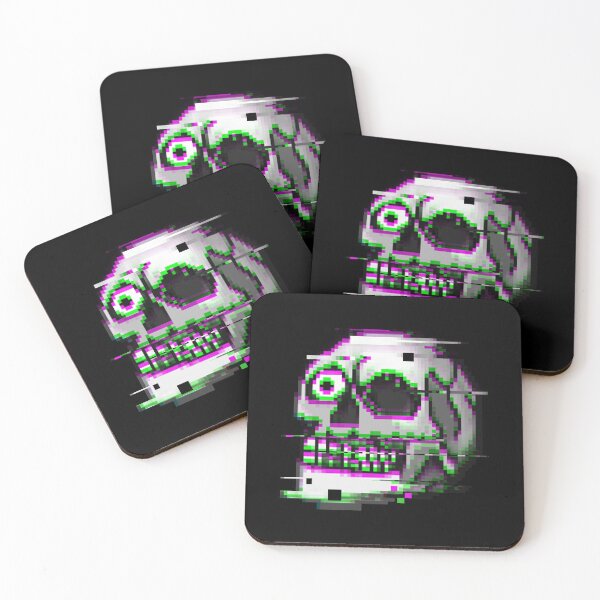 Item preview, Glitched Pixel Art Skull designed and sold by Spacepaprika.