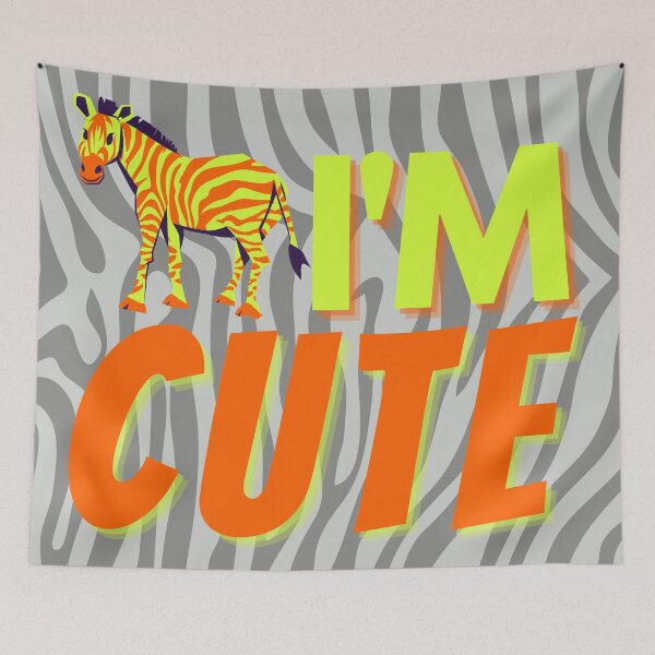 Item preview, Zebra I'm cute orange designed and sold by InsaneCorner.