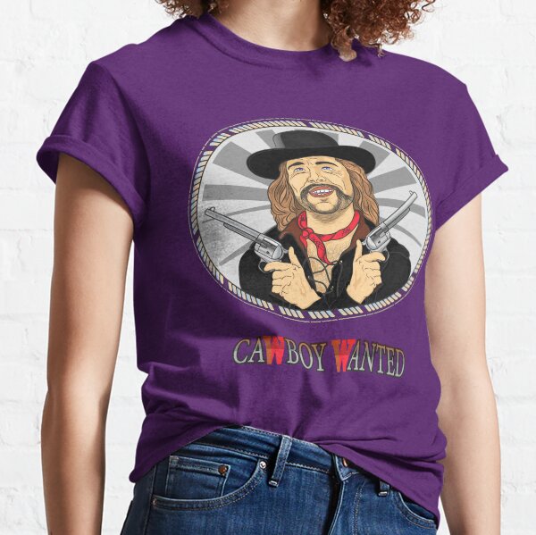 Cowboy in black hat with two pistols Classic T-Shirt