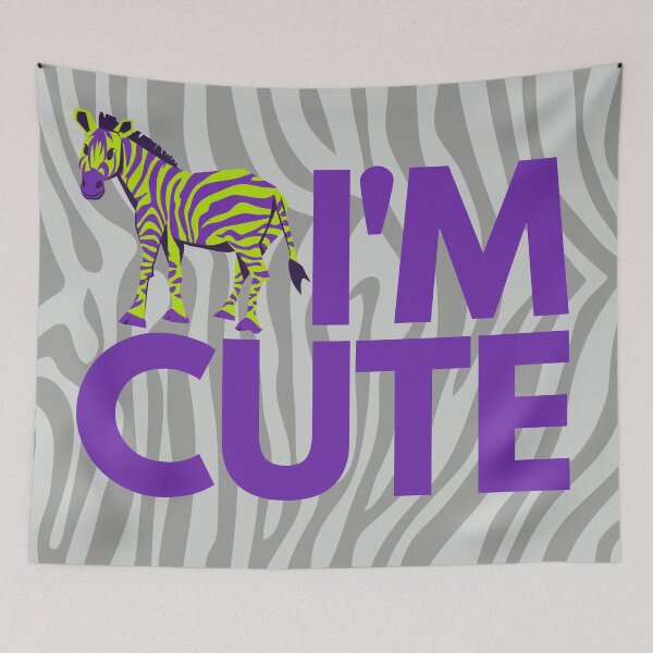 Item preview, Zebra I'm cute purple designed and sold by InsaneCorner.