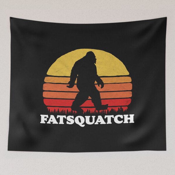 Item preview, FatSquatch! Funny Fat Bigfoot Sunset Sasquatch Vintage 80s Pullover Hoodie designed and sold by lucpjwel.