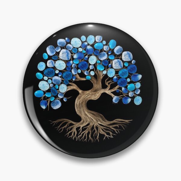 Item preview, Tree of Life - Blue Tumbled Gemstones  designed and sold by k9printart.