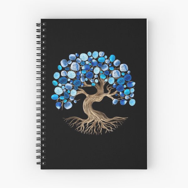 Item preview, Tree of Life - Blue Tumbled Gemstones  designed and sold by k9printart.