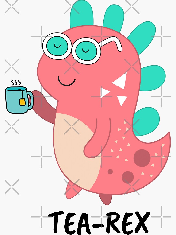 "cute dinosaur in glasses" Sticker for Sale by BIDOO Redbubble