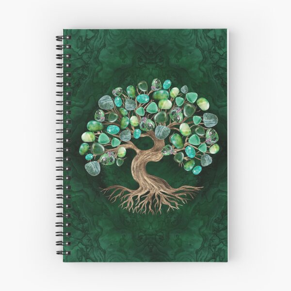 Item preview, Tree of Life - Green Tumbled Gemstones  designed and sold by k9printart.