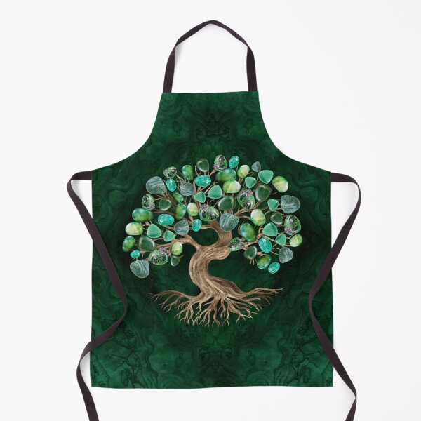 Item preview, Tree of Life - Green Tumbled Gemstones designed and sold by k9printart.