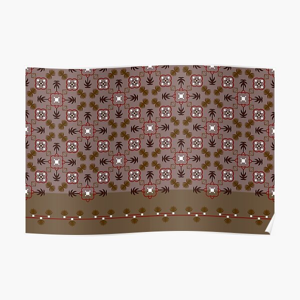 Ethnic pattern for textile, geometry shape. Poster