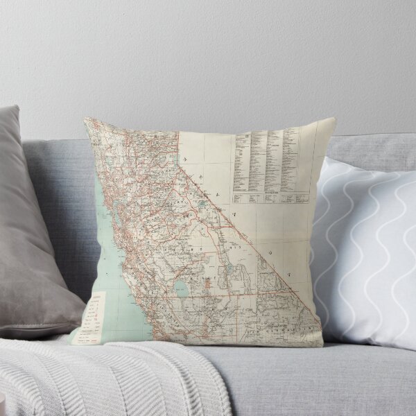 Item preview, Old California Map (1879) Vintage Californian State Atlas designed and sold by BravuraMedia.