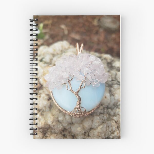 Item preview, Opalite tree of life with rose quartz designed and sold by CraftyKDesigns.
