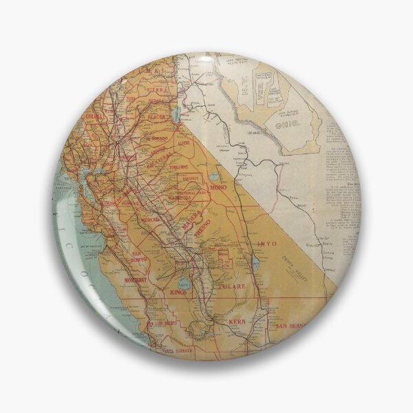Item preview, Old California Map (1917) Vintage Golden State Atlas designed and sold by BravuraMedia.