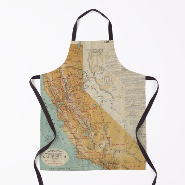 Item preview, Old California Map (1917) Vintage Golden State Atlas designed and sold by BravuraMedia.