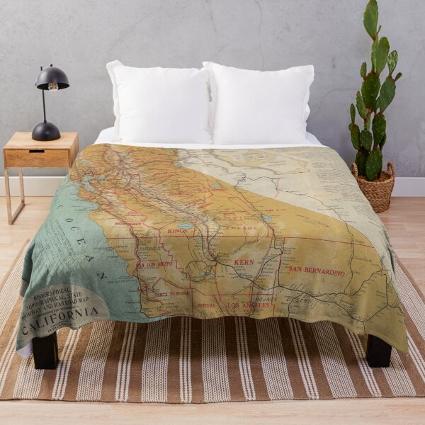 Item preview, Old California Map (1917) Vintage Golden State Atlas designed and sold by BravuraMedia.