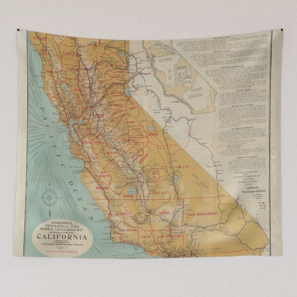 Item preview, Old California Map (1917) Vintage Golden State Atlas designed and sold by BravuraMedia.