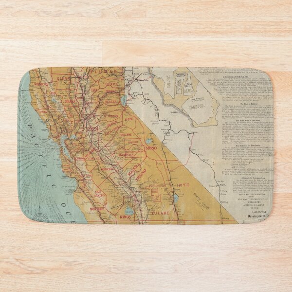 Item preview, Old California Map (1917) Vintage Golden State Atlas designed and sold by BravuraMedia.
