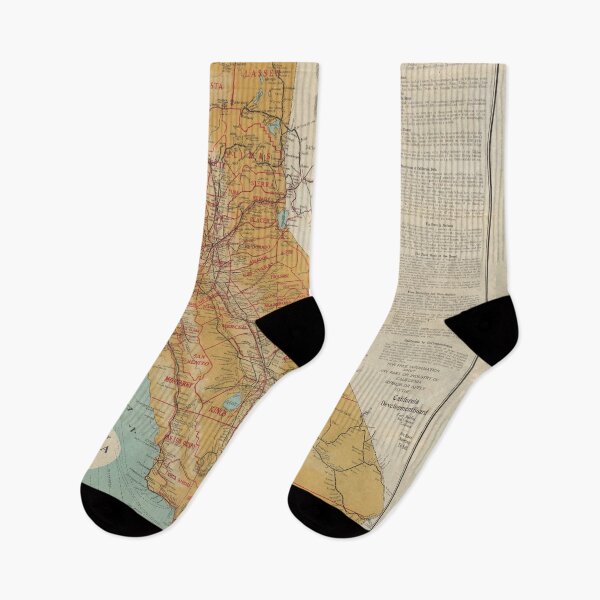 Item preview, Old California Map (1917) Vintage Golden State Atlas designed and sold by BravuraMedia.