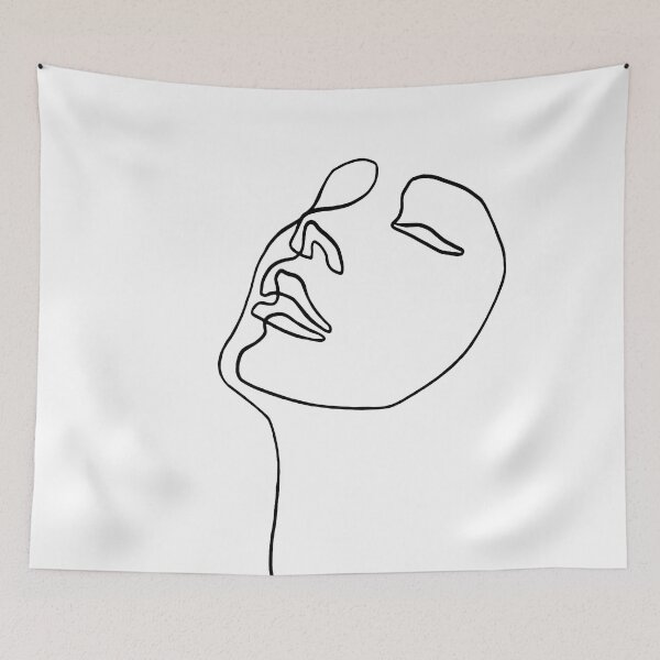 Item preview, Abstract Face VII - One Line Art designed and sold by TheRedFinch.