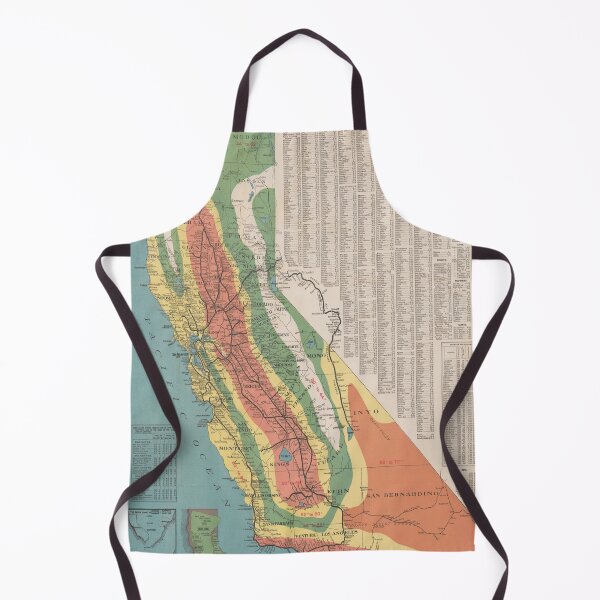 Item preview, Old California Climate Map (1903) Vintage CA Climatology Atlas designed and sold by BravuraMedia.