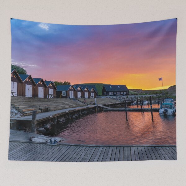 Item preview, Sunset at Ejerslev Havn designed and sold by DiFigianoPhoto.