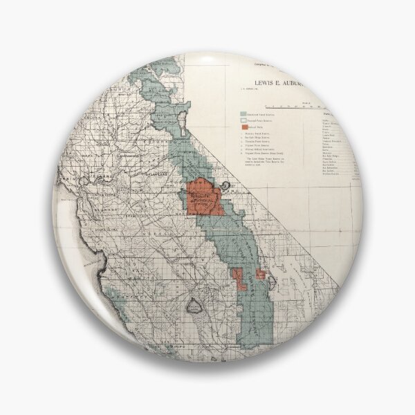 Item preview, Old California Forest Reserve Map (1907) Vintage CA Park Preserves Atlas designed and sold by BravuraMedia.