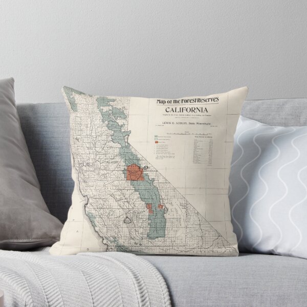 Item preview, Old California Forest Reserve Map (1907) Vintage CA Park Preserves Atlas designed and sold by BravuraMedia.