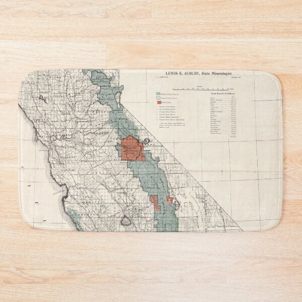 Item preview, Old California Forest Reserve Map (1907) Vintage CA Park Preserves Atlas designed and sold by BravuraMedia.
