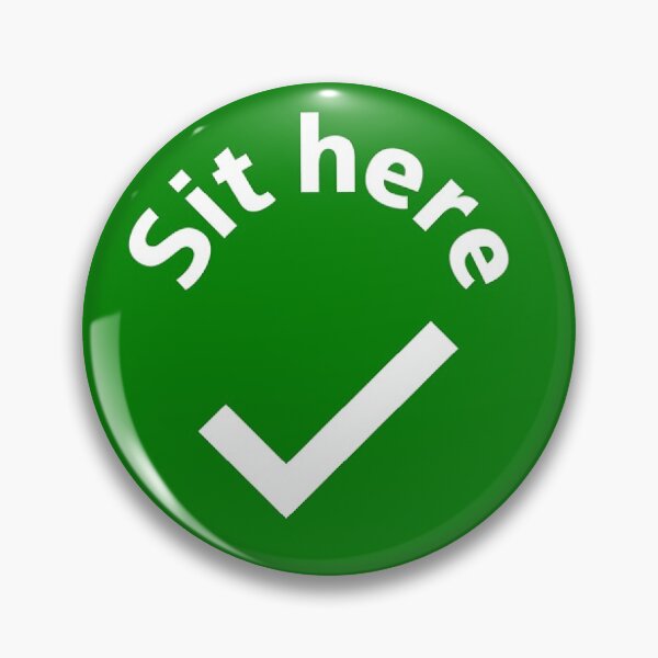 Item preview, Sit here please signal stickers COVID-19 Protocol notice designed and sold by RIAD16.
