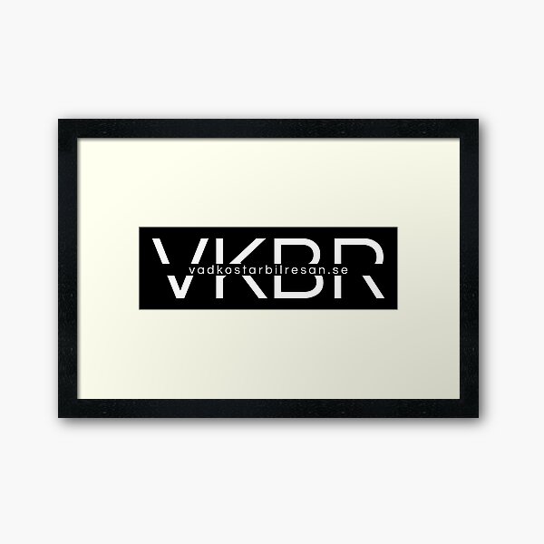 VKBR: vadkostarbilresan.se merch Framed Art Print