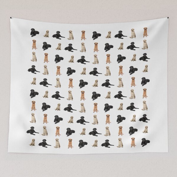 Item preview, Labradors on white background designed and sold by TerenceLacey.
