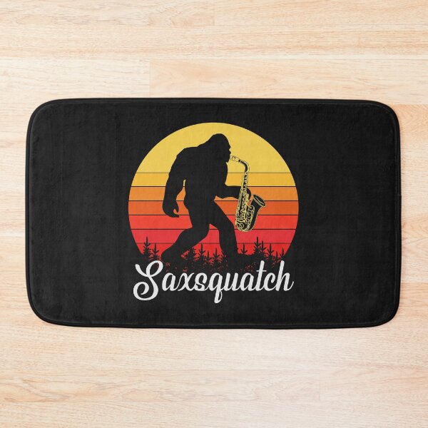 Item preview, Funny Retro Bigfoot Playing Saxophone, Bigfoot Silhouette Long Sleeve designed and sold by lucpjwel.