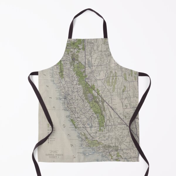 Item preview, Old California Forest Reserves Map (1918) Vintage Golden State Woodlands Atlas designed and sold by BravuraMedia.