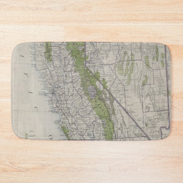 Item preview, Old California Forest Reserves Map (1918) Vintage Golden State Woodlands Atlas designed and sold by BravuraMedia.