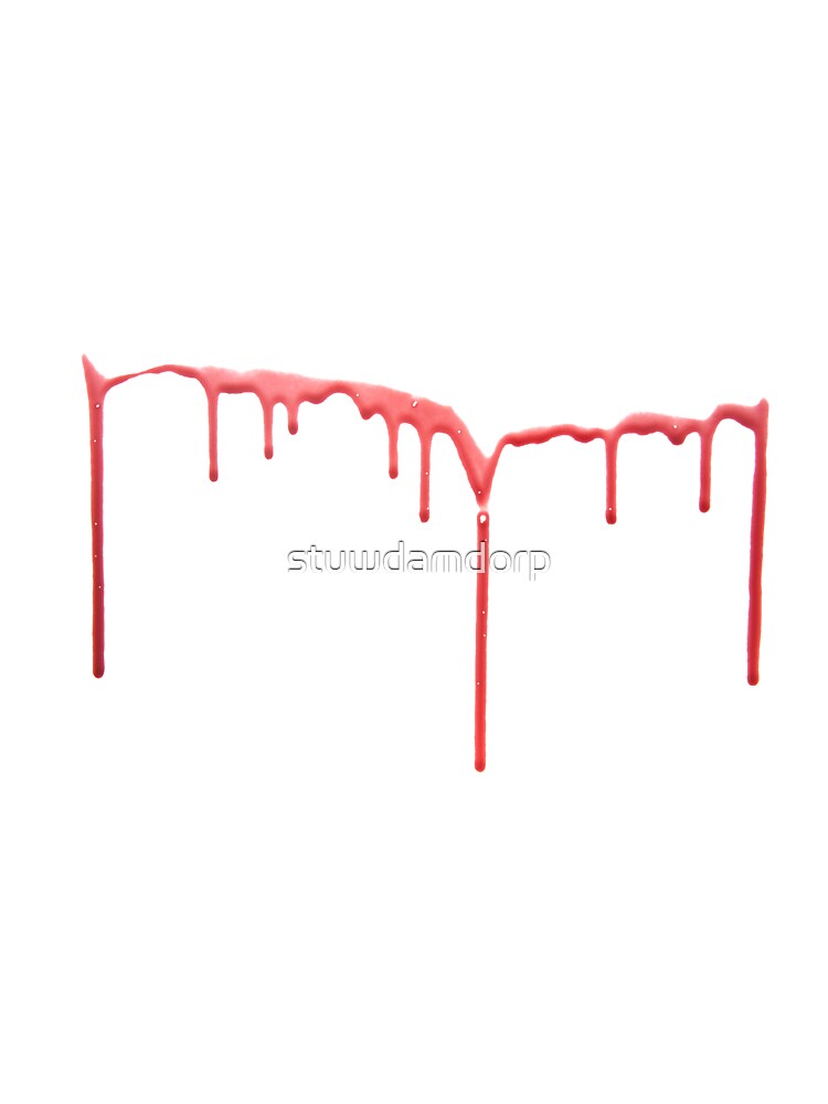 blood dripping down wall