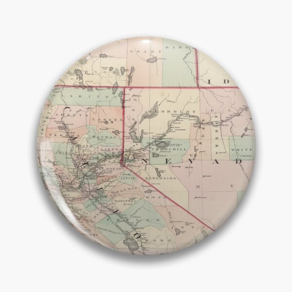 Item preview, Old California, Oregon & Nevada Map (1874) Vintage Western US States Atlas designed and sold by BravuraMedia.