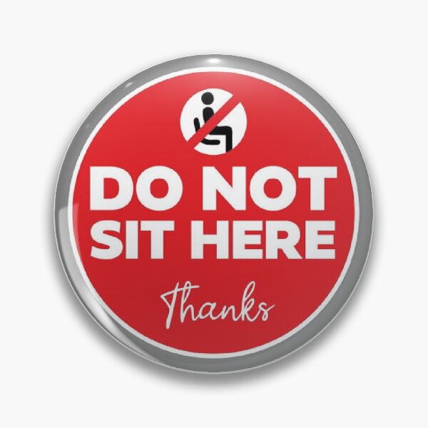 Item preview, Do Not sit here please signal stickers COVID-19 Protocol notice designed and sold by RIAD16.