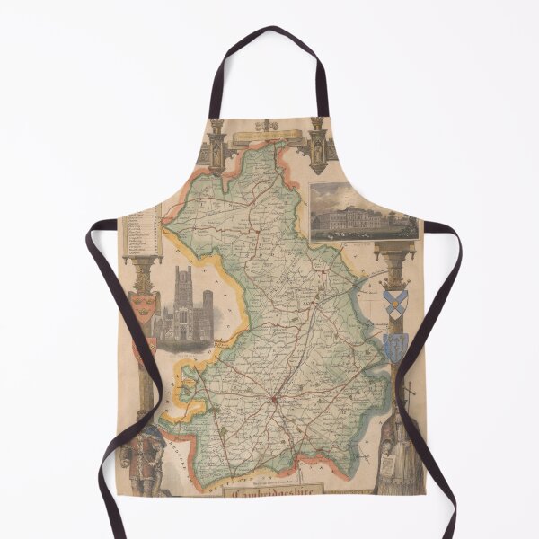 Item preview, Old Cambridgeshire UK Map (1843) Vintage English County Atlas designed and sold by BravuraMedia.