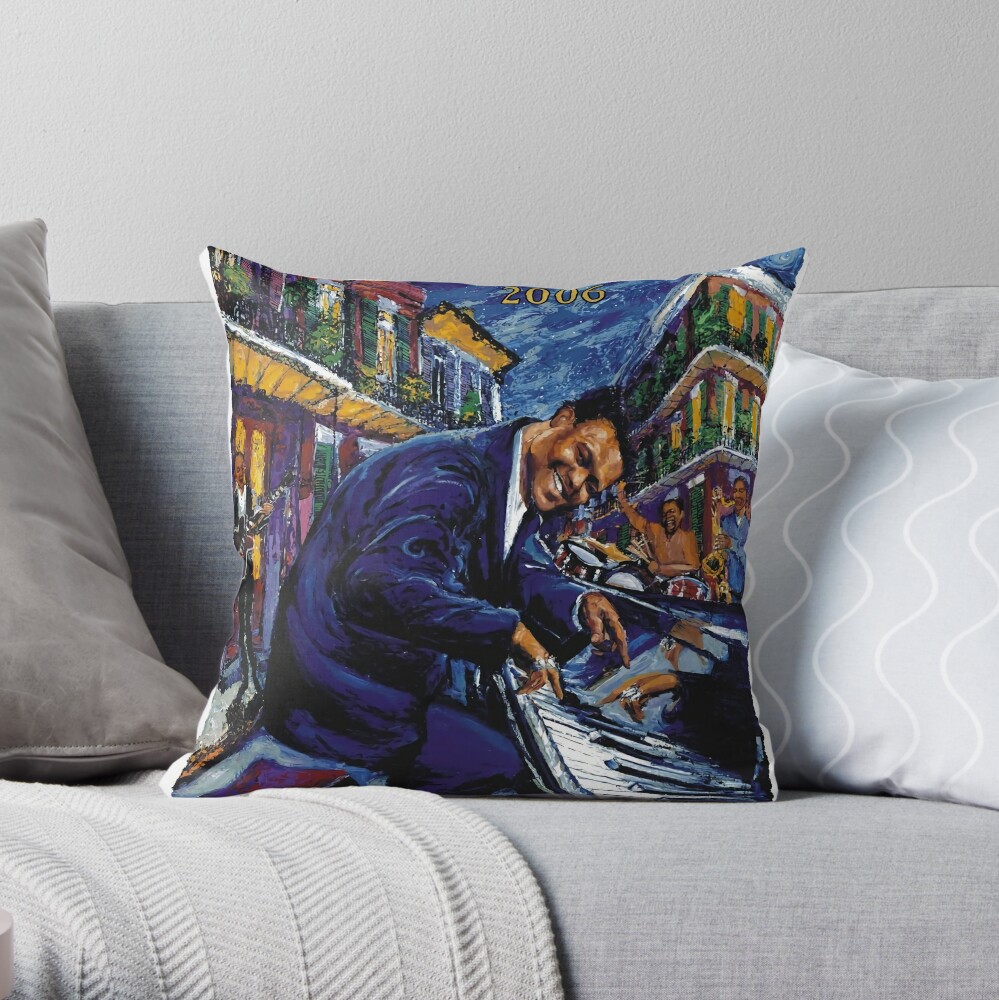 The Best Deal Online Piano Man In Orleans Poster Throw Pillow by jottsma TP-RIQMZPXR