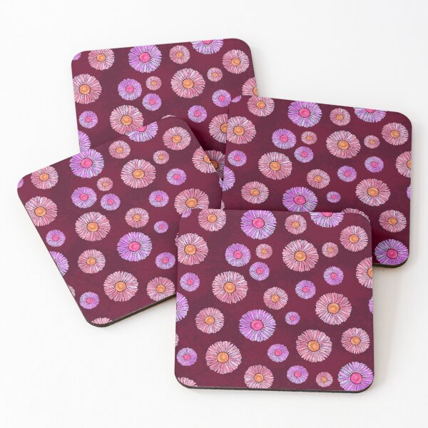 Item preview, Purple and Pink Coneflowers Pattern on Dark Purple designed and sold by GrousyGirl.