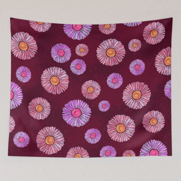 Item preview, Purple and Pink Coneflowers Pattern on Dark Purple designed and sold by GrousyGirl.